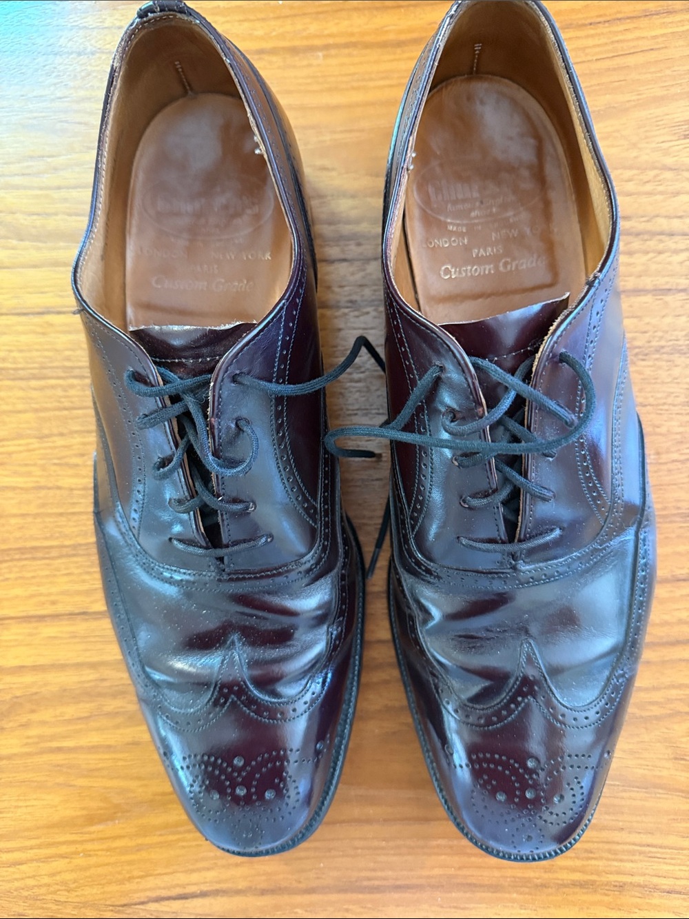 Church's Burgundy Leather Wingtip Oxfords